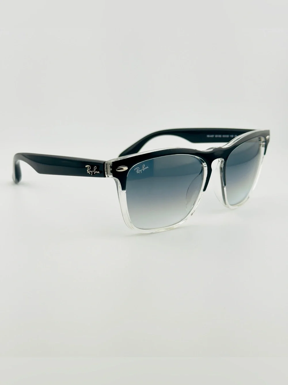 Ray-Ban Steve Sunglasses RB4487 Polished Black on transparent Frame Grey Lenses